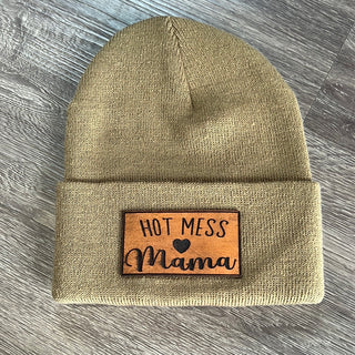 Beanie with Leather Tag