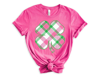 St. Patrick’s Day Plaid Clover Tee