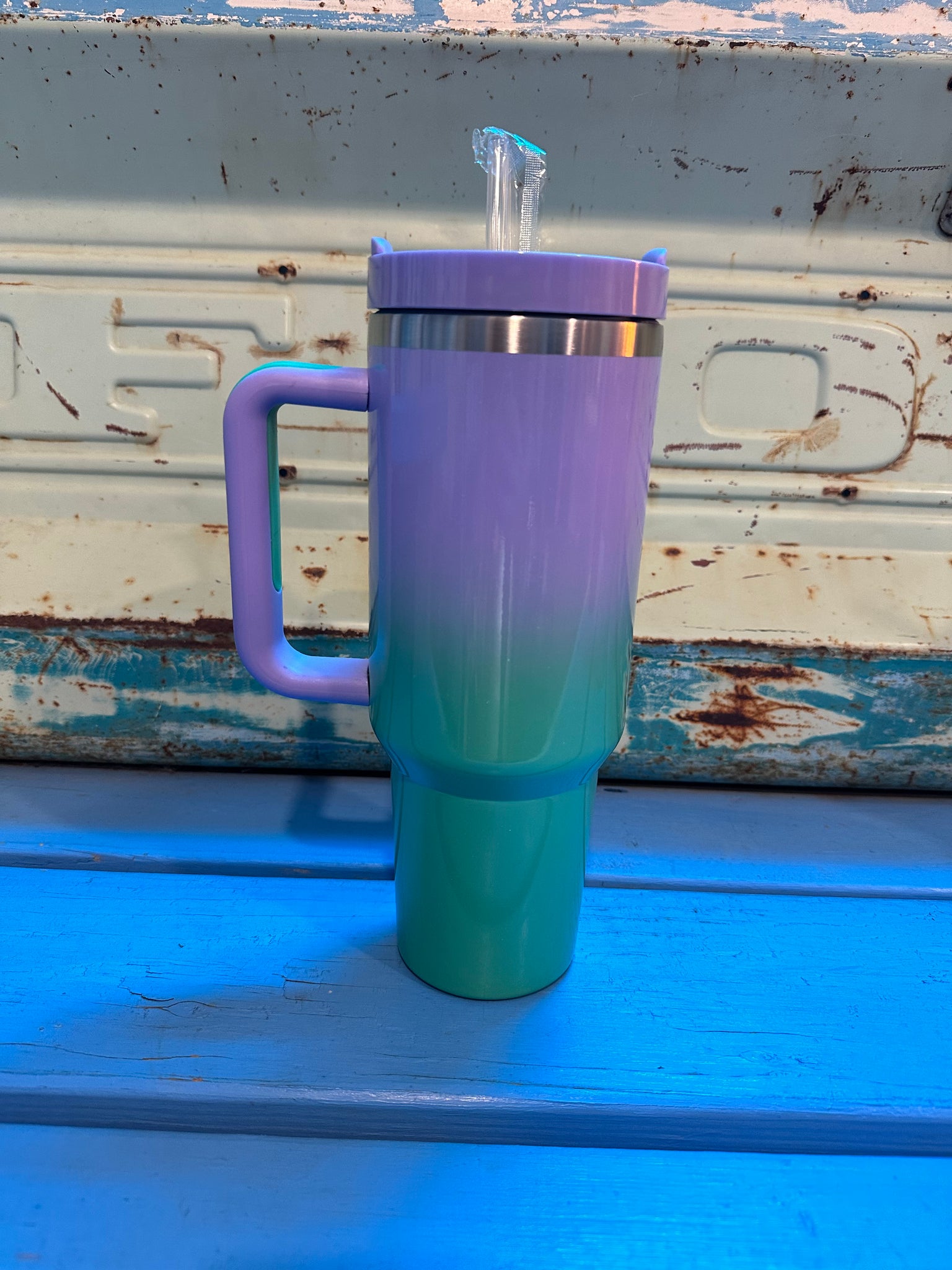 40oz  Cup with Handles w/Straw  & Sip Opening