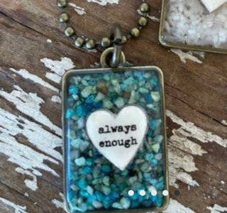 Always Enough Turquoise and Brass Necklace
